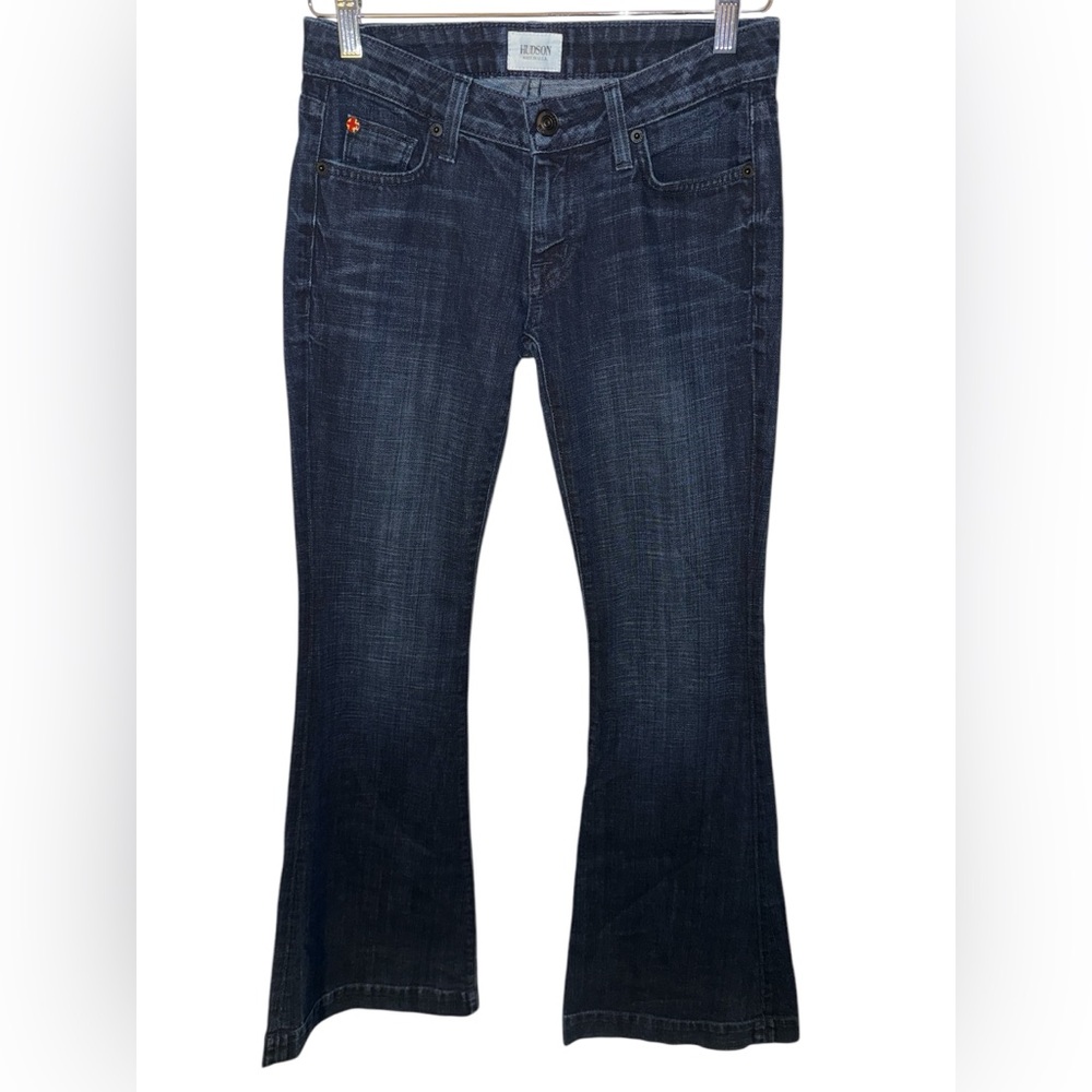 Hudson Ferris Flap Flare Womens Jeans Size 25 Dark Wash W508DCB Denim Y2K